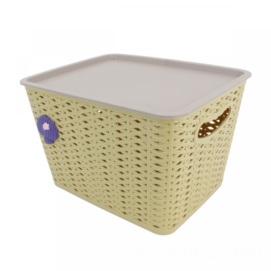 Canasta organizadora verde, 20x38x25.5cm