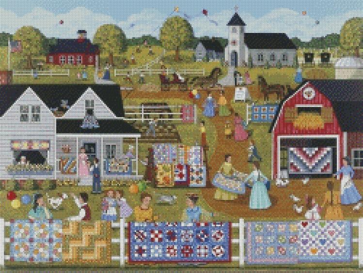 Sheila Lee cross-stitch - Annual Quilt Sale