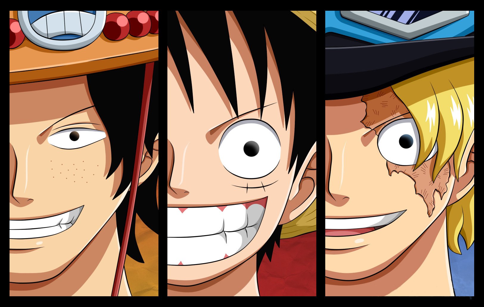 Wallpaper One Piece 186 One Piece, Monkey D. Luffy, Sabo , Portgas D. Ace