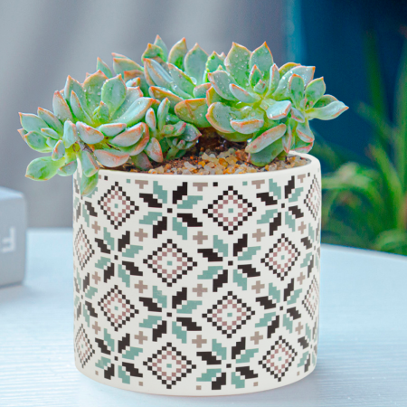 Maceta decorativa 11xØ11.5cm, cerámica