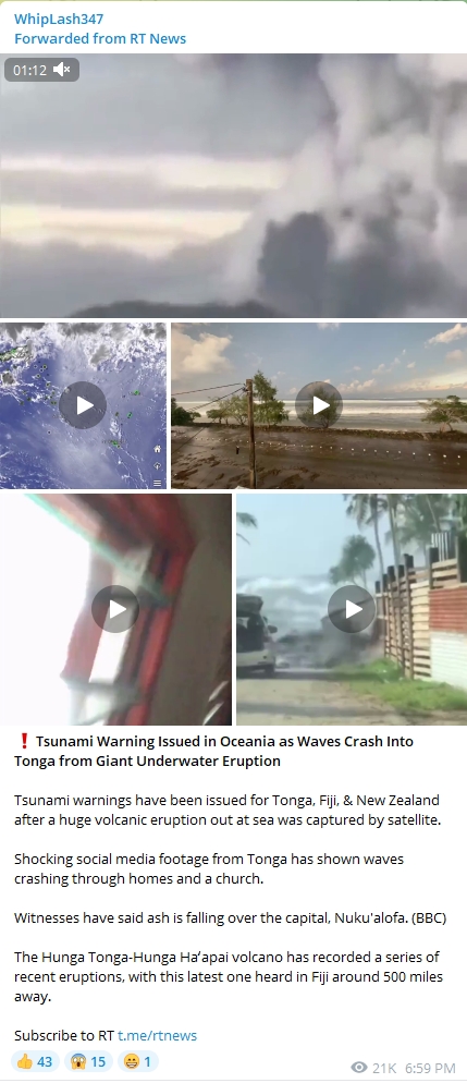 ️Tsunami Warning Issued in Oceania as Waves Crash Into