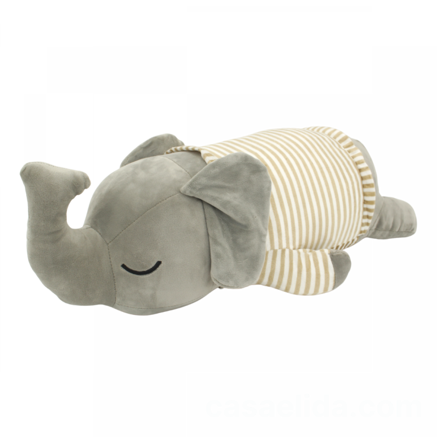 3 en 1 peluche, manta y almohada café claro, 57cm