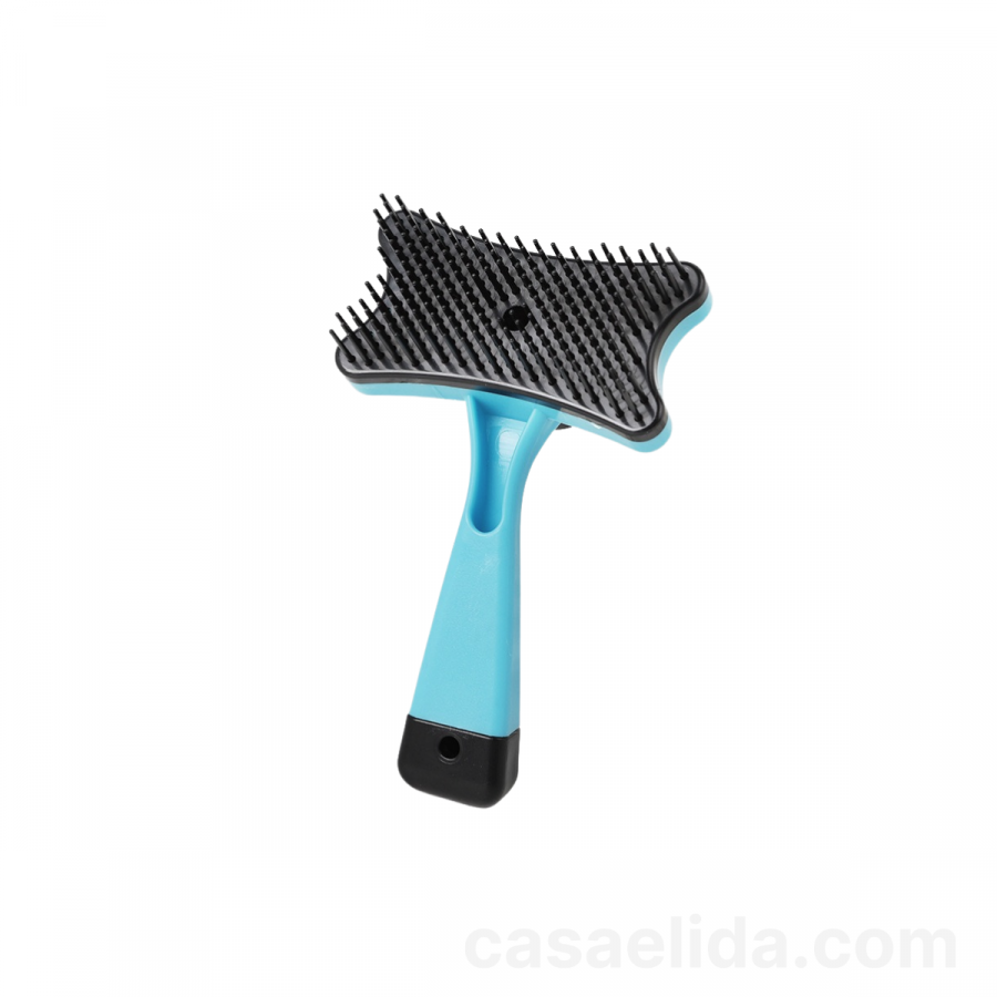 Cepillo para mascota celeste, 13.5cm