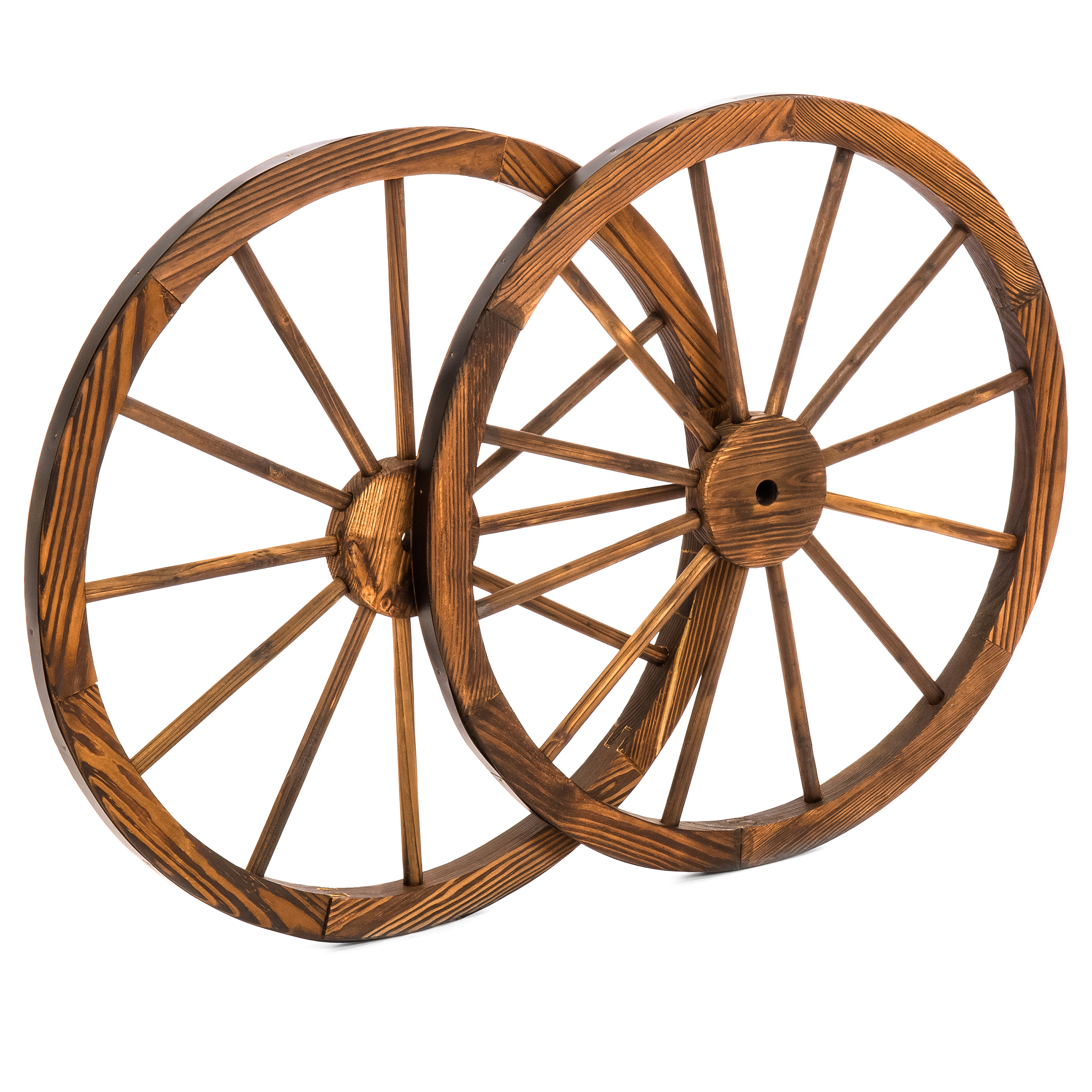 BCP 30in Decorative Old Western Wooden Garden Wagon Wheels w/ Steel ...