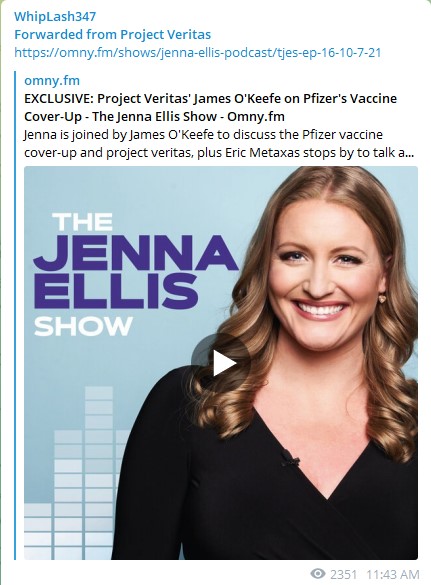 Project Veritas’ James O’Keefe on Pfizer’s Vaccine Cover-Up – The Jenna ...