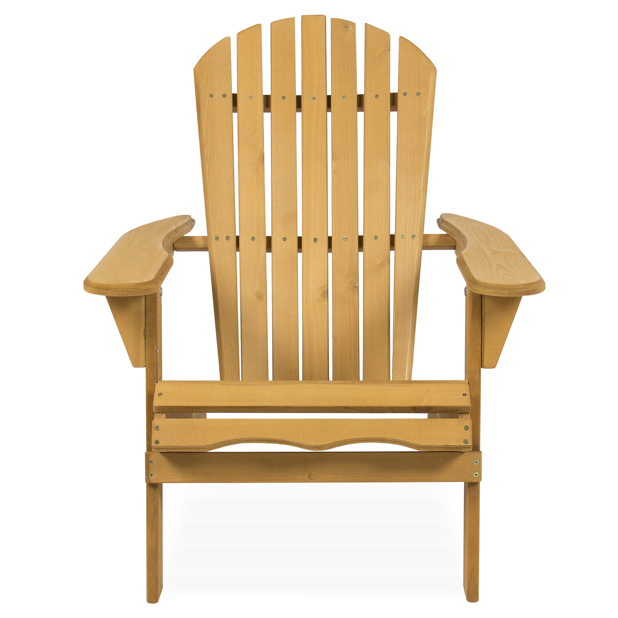 BCP Folding Wood Adirondack Chair Accent Furniture w/ Natural Finish