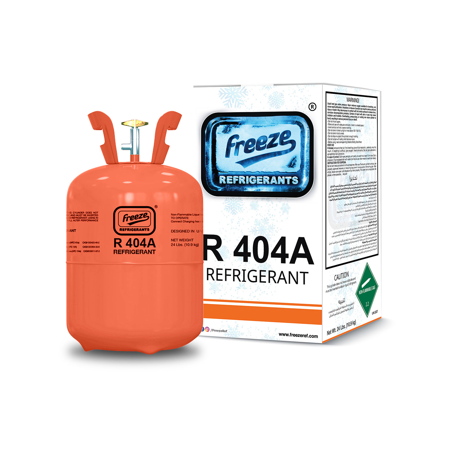 Freeze® Refrigerant R404A Disposable Cylinder 10.9 Kg