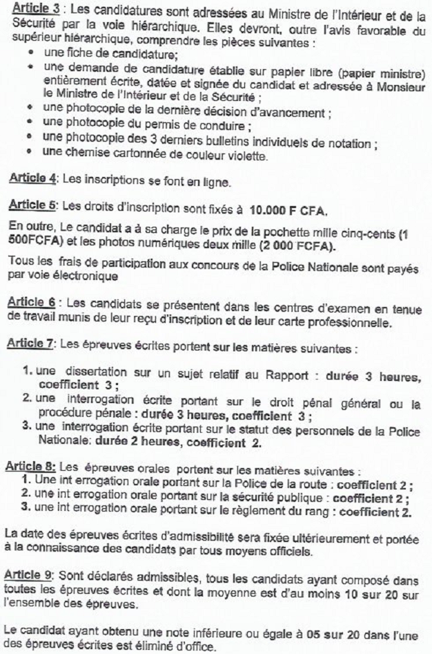 CONCOURS Police PROFESSIONNELS ENTREE 2023-2024 concourspolice-ci.net Examens BAP n°1 et 2 Brevet d'aptitude professionnelle concourspolice-ci.net 2023-2024