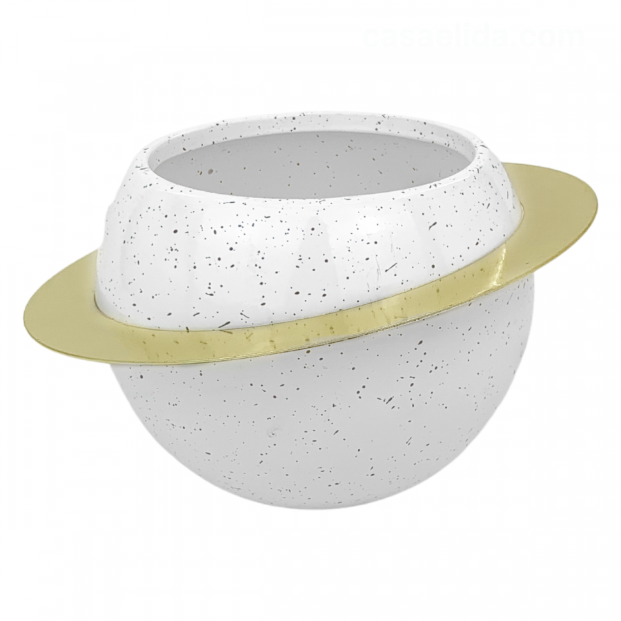 Maceta decorativa blanco, 9.5xØ16cm, cerámica