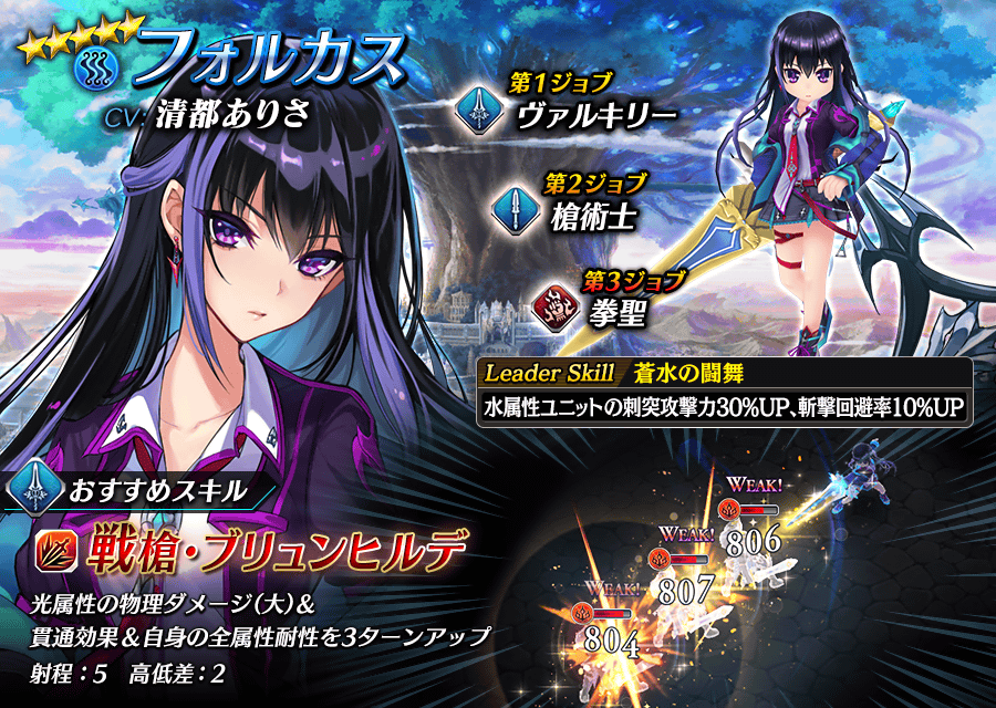 【タガタメ】フォルカスは強い？評価と運用まとめ【ファンキルコラボ】