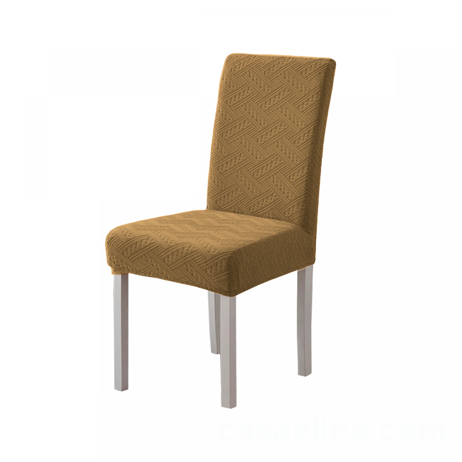 Funda para silla ajustable café claro, poliéster