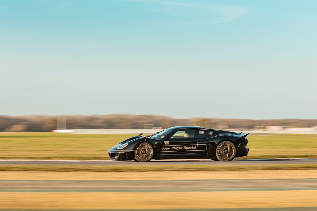 Jenson Button drives Radford Lotus Type 62-2 in final pre-production test