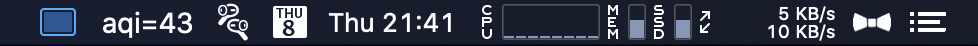 menu bar screenshot