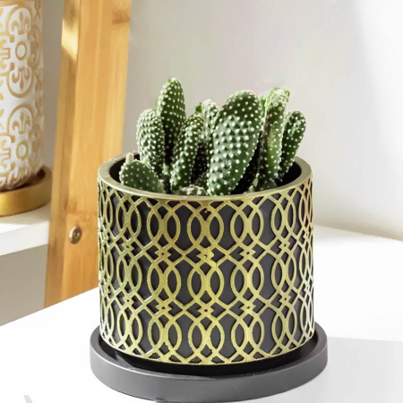 Maceta decorativa 11.5xØ13cm, cerámica