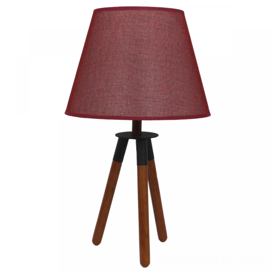 Lámpara de mesa guinda, Ø30cm