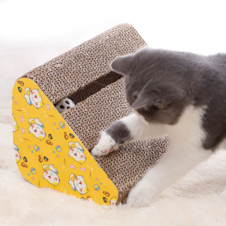 Almohadilla rascadora para gatos 18.5x27.5x18.5cm, cartón corrugado