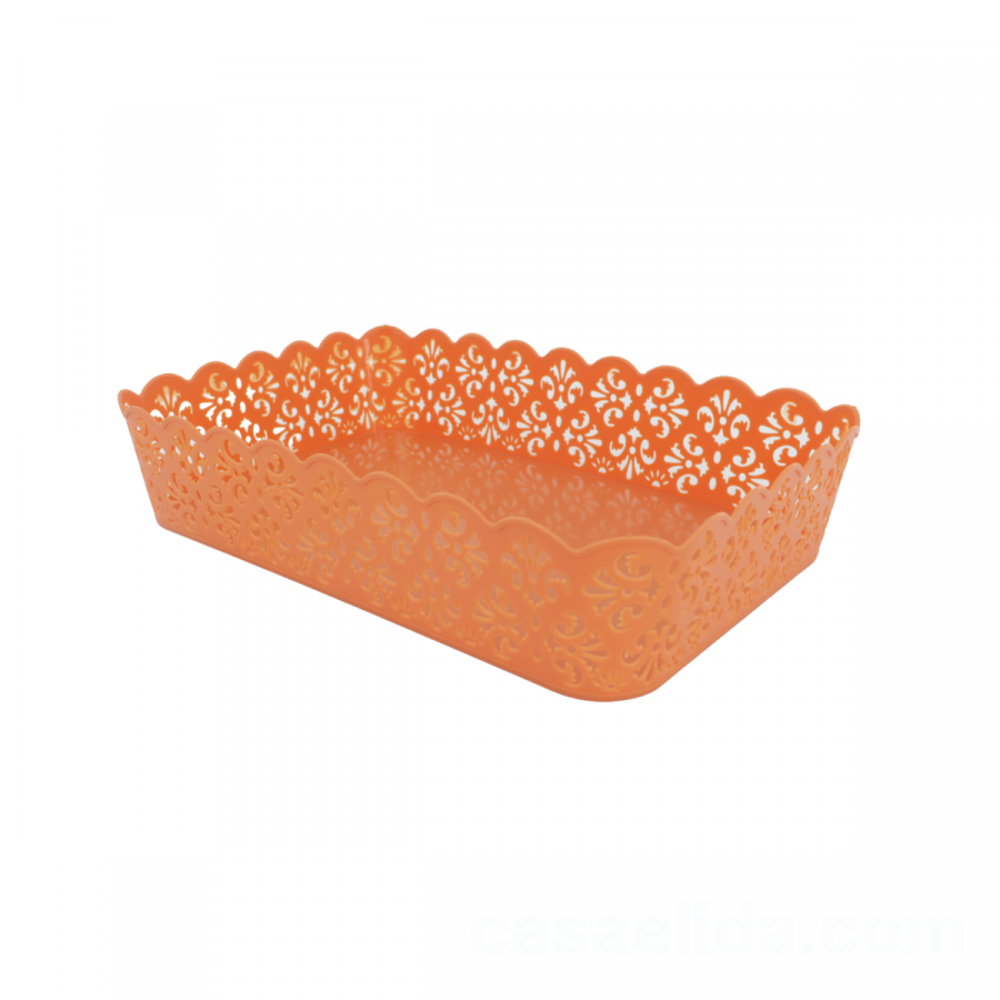 Caja organizadora anaranjado, 7x32x21cm