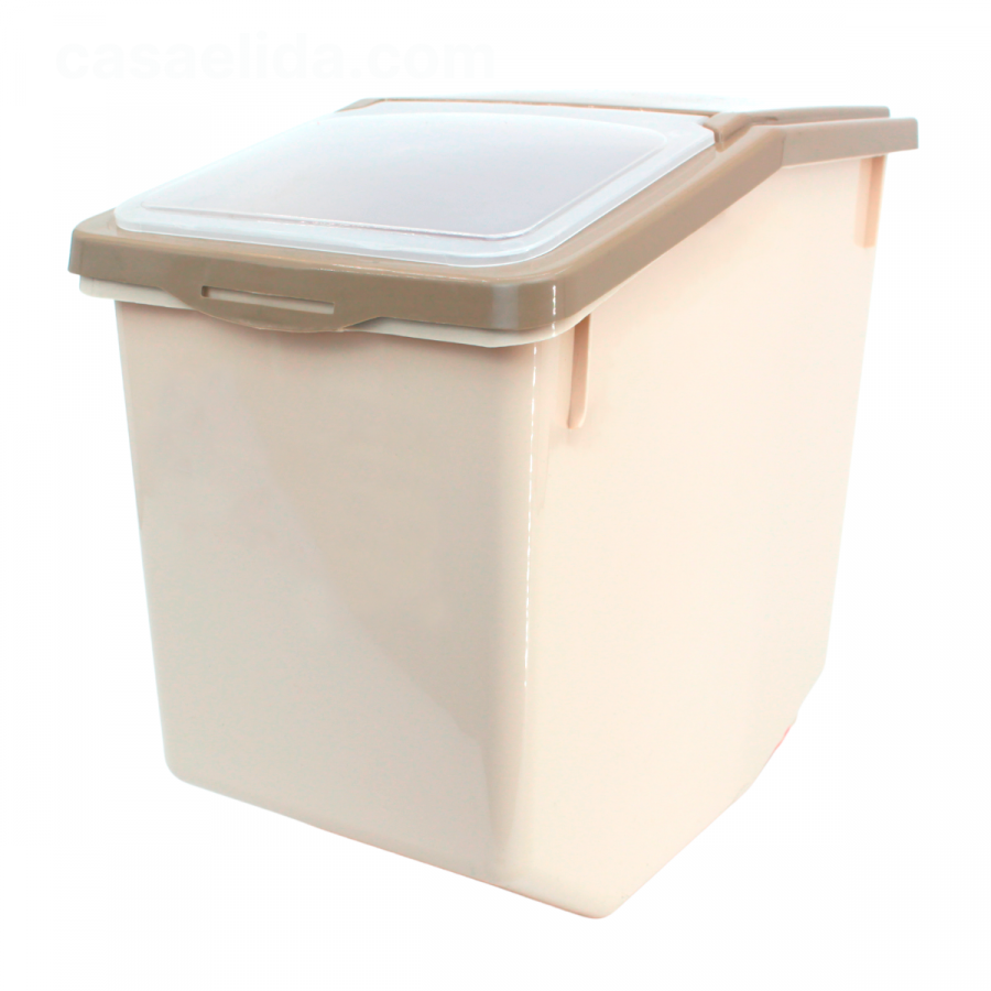 Contenedor organizador con tapa 15kg, 34x23x38cm, plástico pp