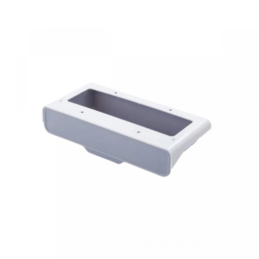 Mini gaveta empotrable gris/blanco, 5.5x23.5x12cm