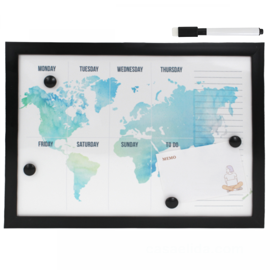 Cuadro organizador negro, 30x40cm, madera mdf