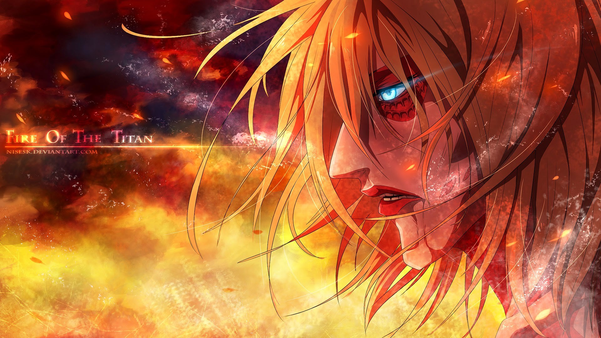 Wallpaper Attack On Titan 227 anime, DeviantArt, blue eyes, Shingeki no Kyojin