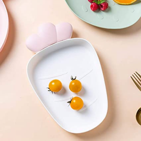 Bandeja decorativa blanco, 3x17x28cm, plástico pp
