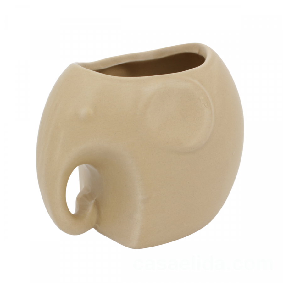 Maceta de resina elefante, 9cm