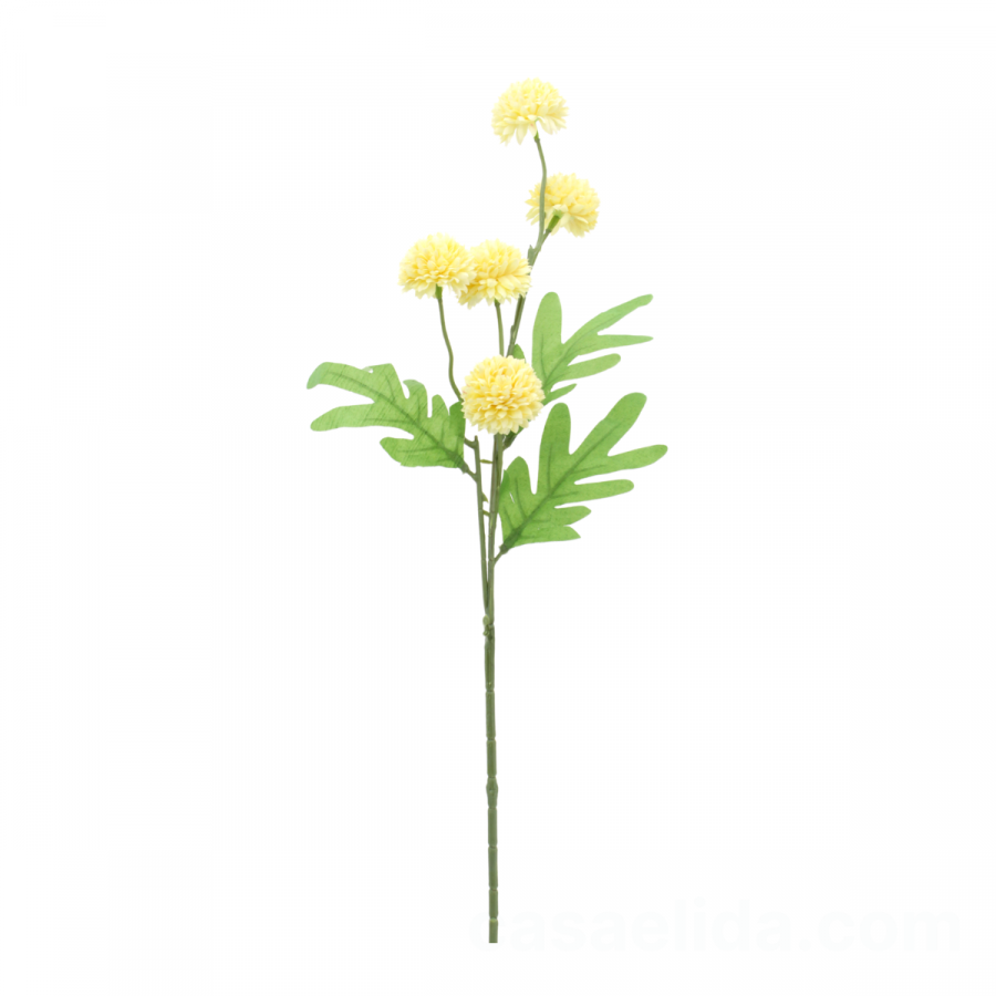 Crisantemo artificial amarillo, 50cm