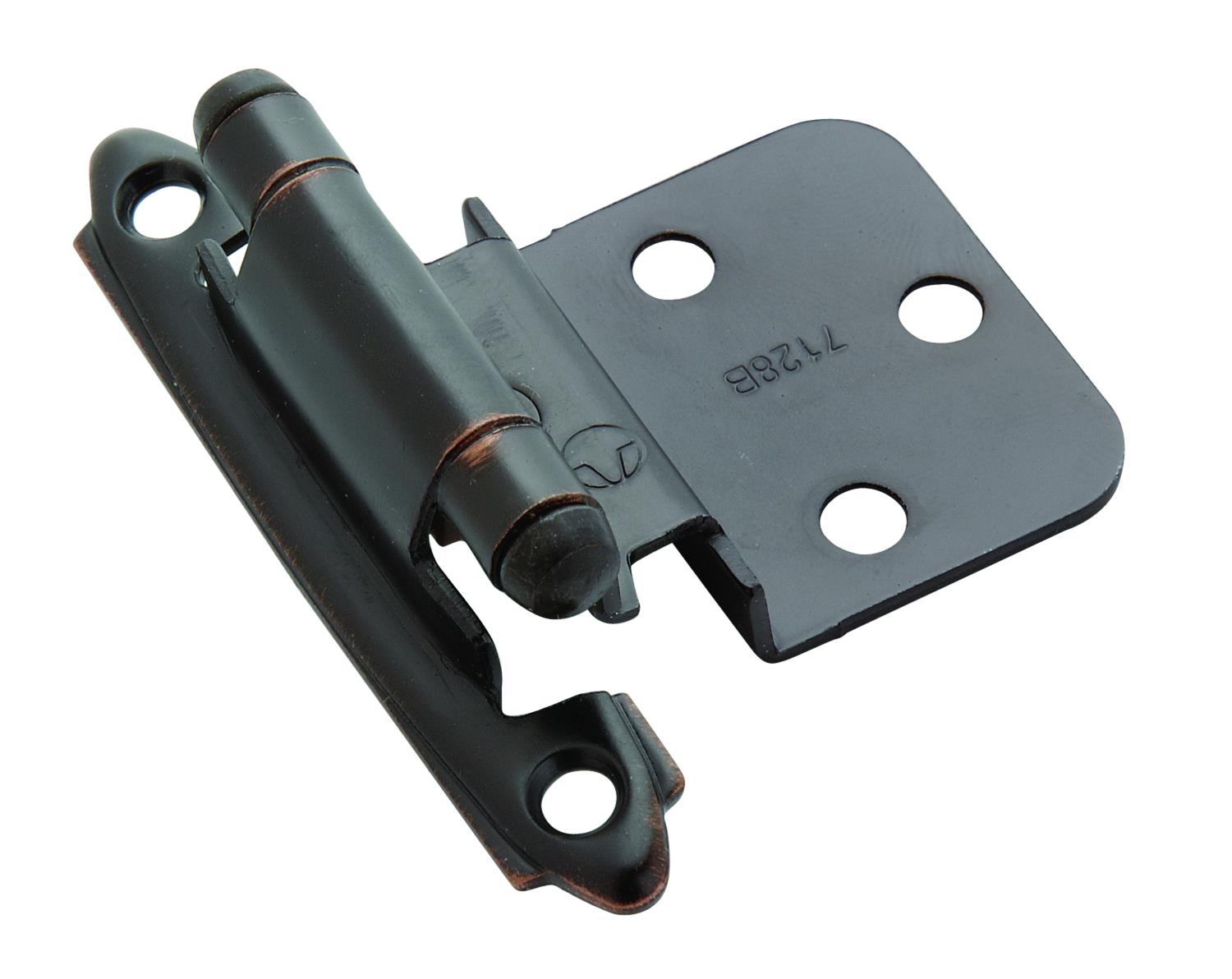 Amerock OilRubbed Bronze Self Closing, Face Mount, 3/8" Inset Hinge