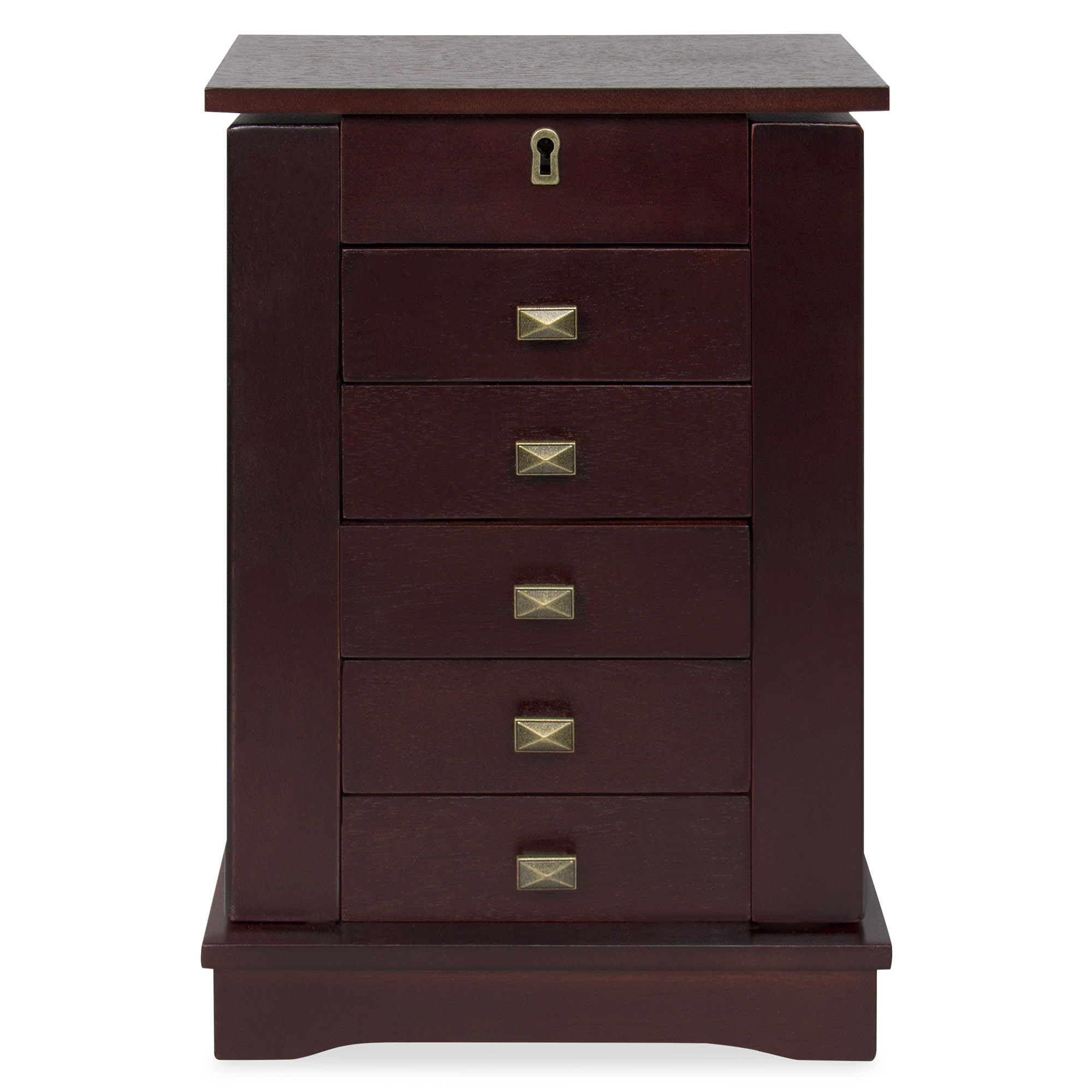 BCP Handcrafted Wooden Tabletop Jewelry Armoire Brown 816586023551 eBay