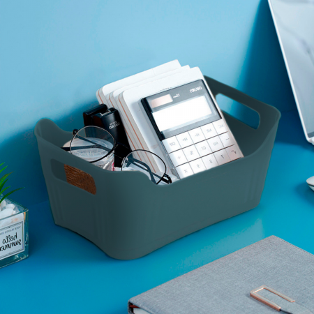 Caja organizadora azul, 12x29.5x20.5cm