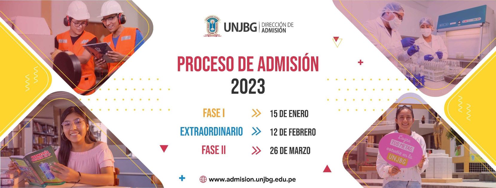 Portada de Facebook admisión UNJBG