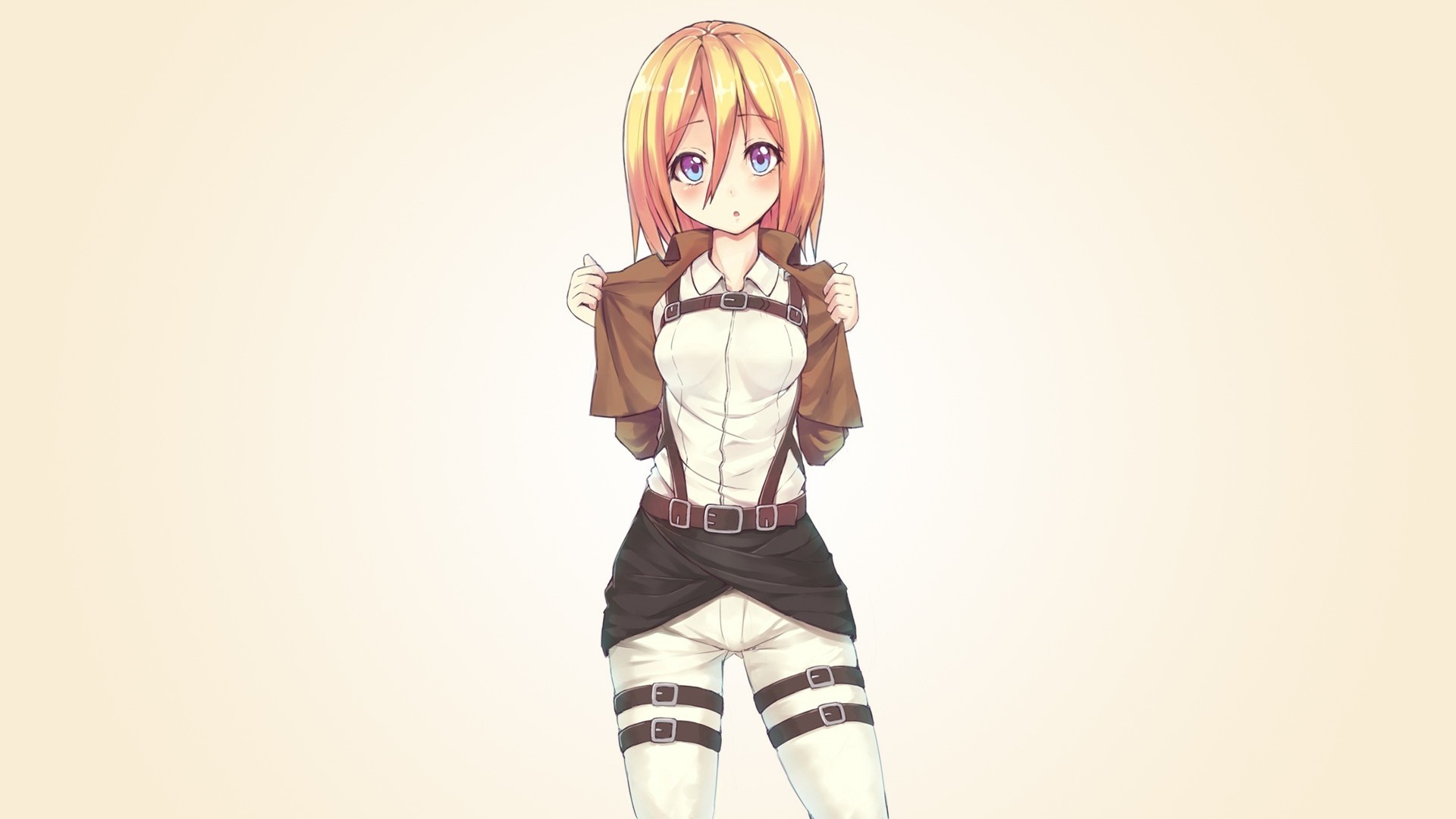 Wallpaper Attack On Titan 262 Shingeki no Kyojin, Renz Christa, anime girls, blonde, anime, simple background