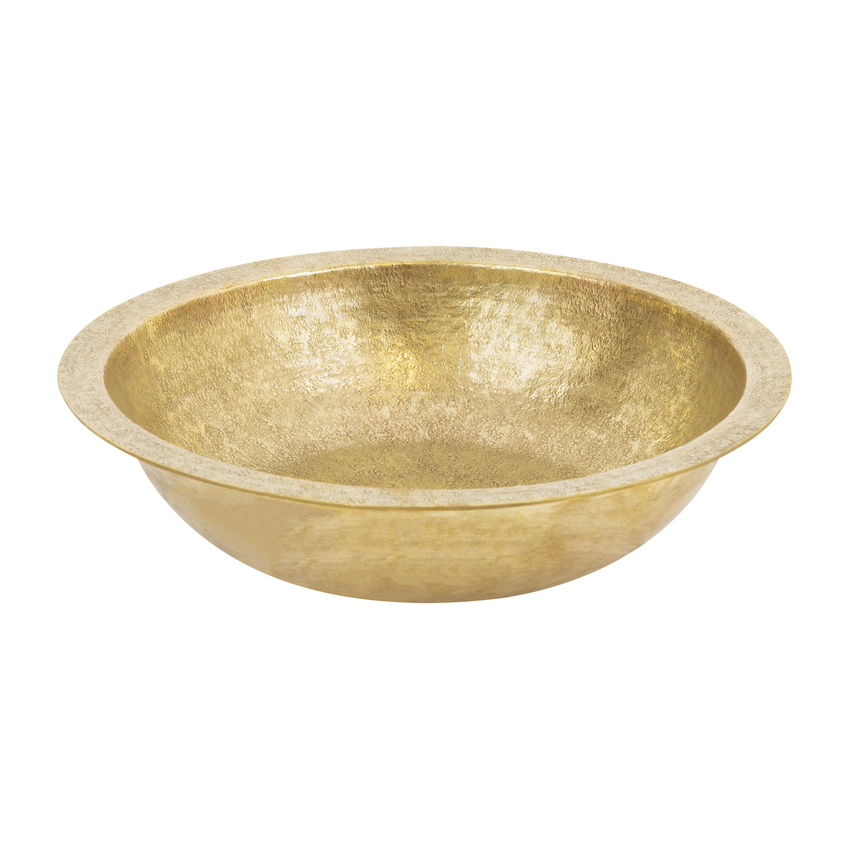 Premier Copper Products 16" Round Dual - Undermount or Drop In Terra Firma Brass Bathroom Sink, TFLR16PB