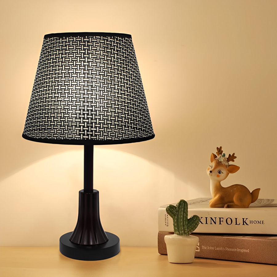 Lámpara de mesa negro, Ø25cm
