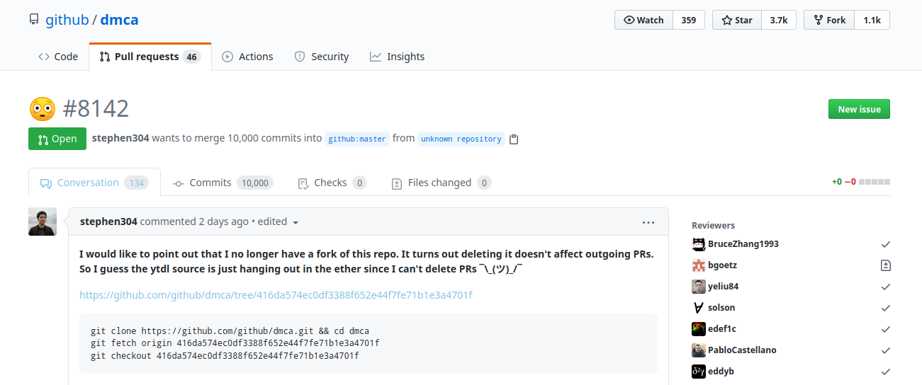 after youtubedl help incident github dmca