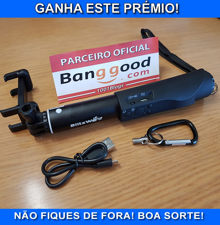 Passatempo 1001Blogs + Banggood - Selfie Stick Blitzwolf - Vencedor Isidro Alves -  Selfie%202