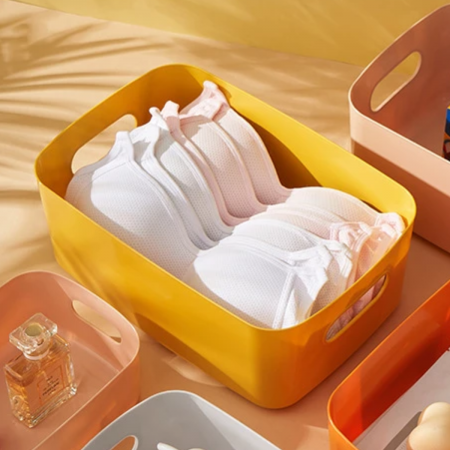 Caja/organizadora amarillo, 31x19cm