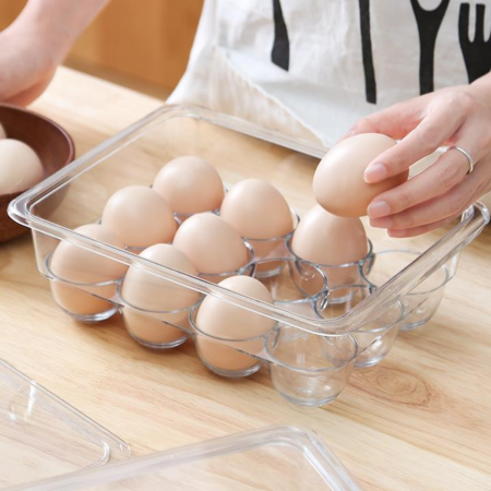 Organizador porta huevos acrílico, para 12 huevos