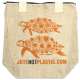 eco jute bag - two turtles (orange)