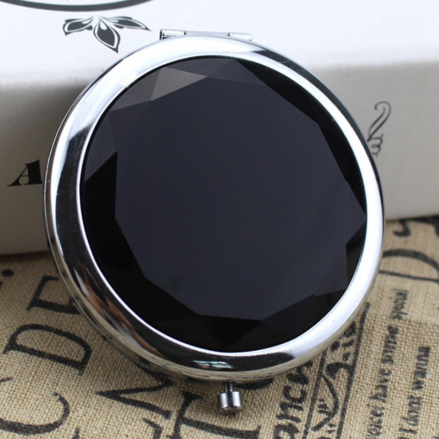 Espejo de mano negro, Ø7cm