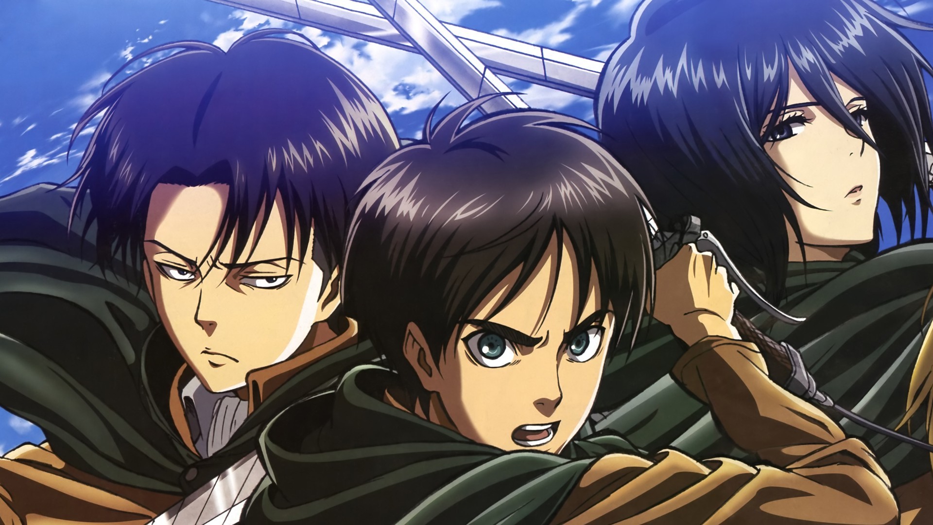 Wallpaper Attack On Titan 326 Shingeki no Kyojin, Levi Ackerman, Mikasa Ackerman, Eren Jeager, Levi Rivaille