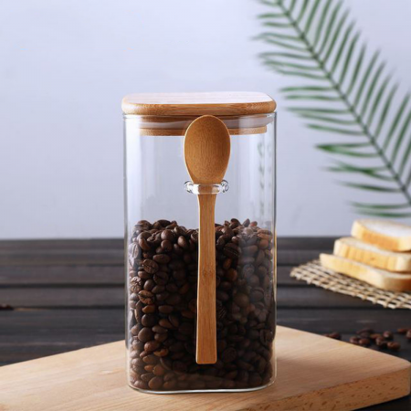 Frasco de vidrio con tapa hermética 1.4 kilos, borosilicato