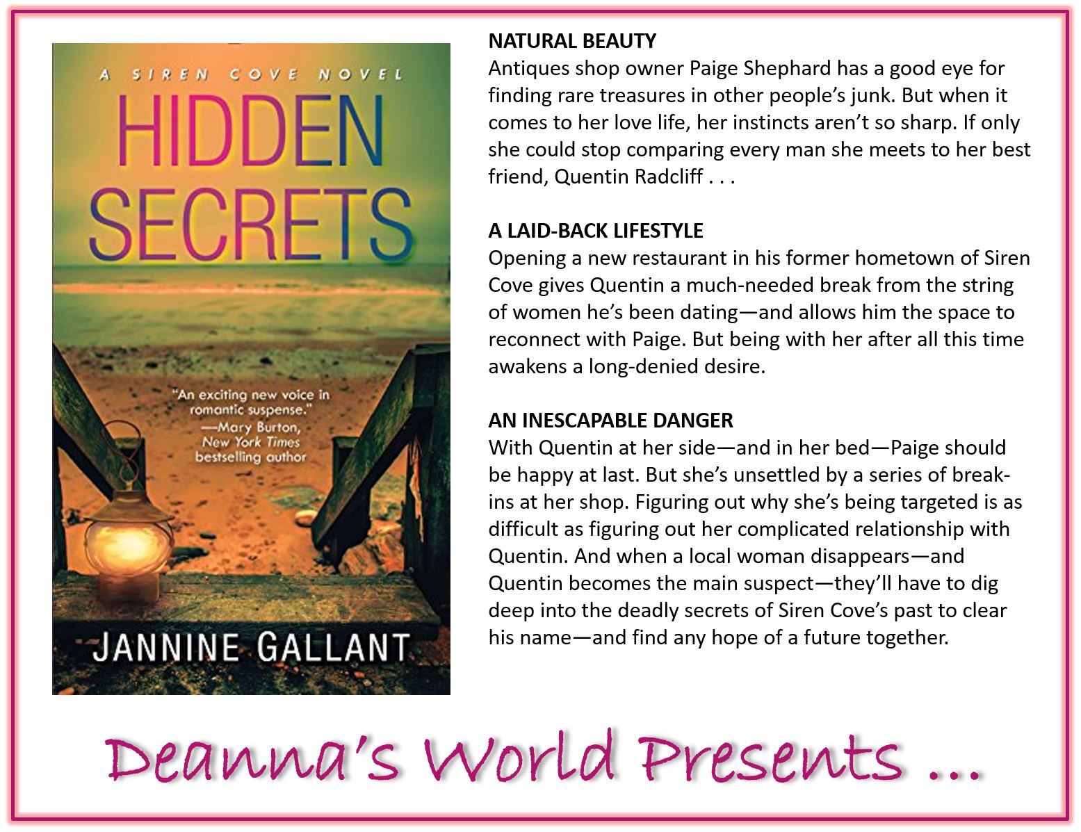 Hidden Secrets by Jannine Gallant blurb