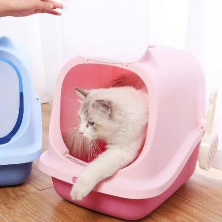 Arenero para gato rosado, 46x37x50cm