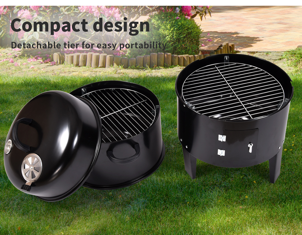 Charcoal BBQ Grill Portable Hibachi Barbecue Outdoor Foldable Camping Picnic - Picture 19 of 69