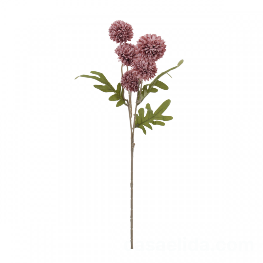 Crisantemo artificial guinda, 50cm