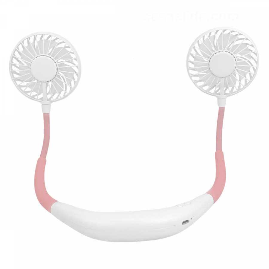 Ventilador led portátil rosado, 29cm