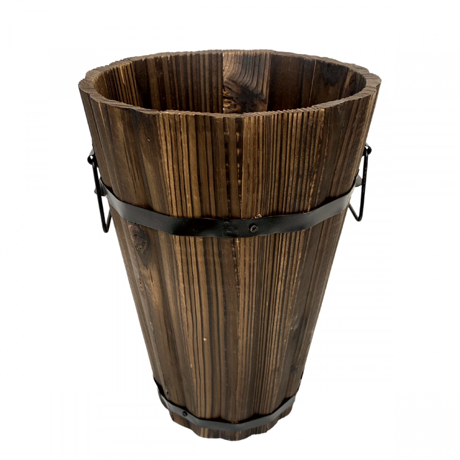 Macetero de madera 31xØ21cm