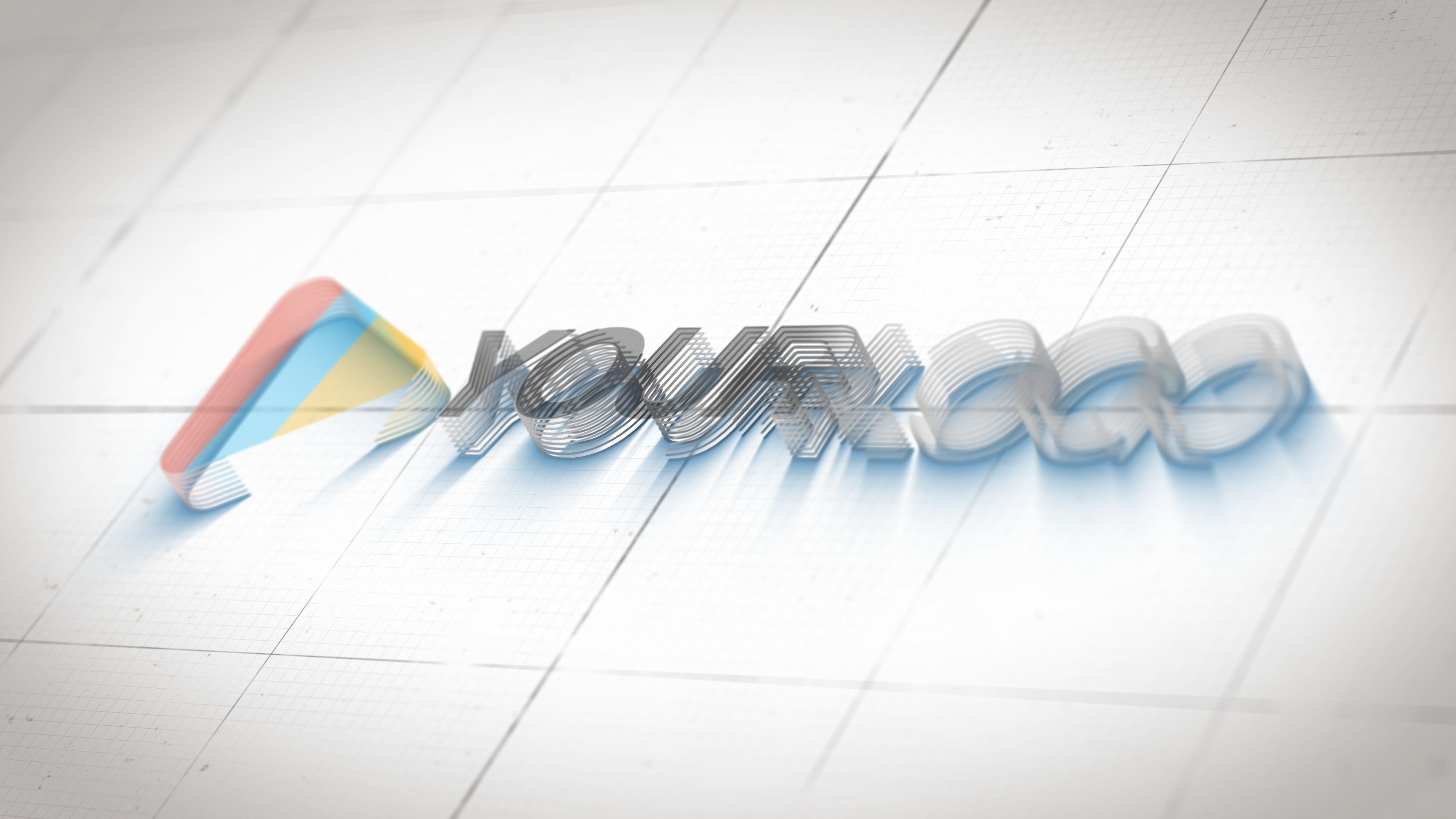 Lines logo reveal 4k after effects template